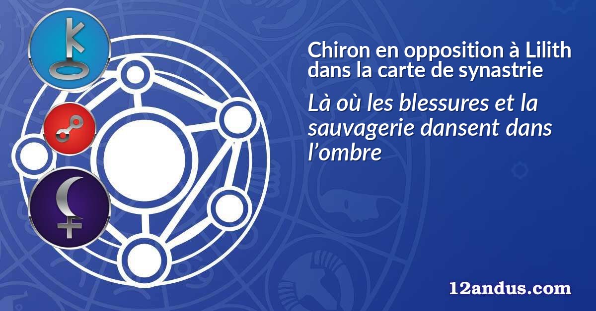 Chiron en opposition à Lilith dans la carte de synastrie
