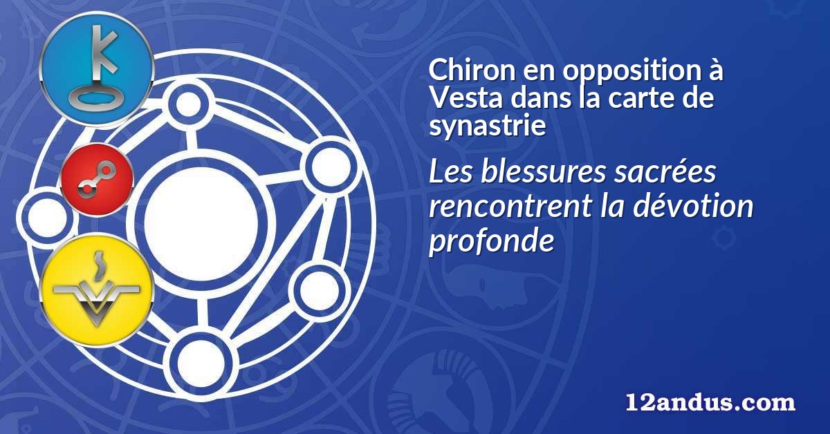 Chiron en opposition à Vesta dans la carte de synastrie