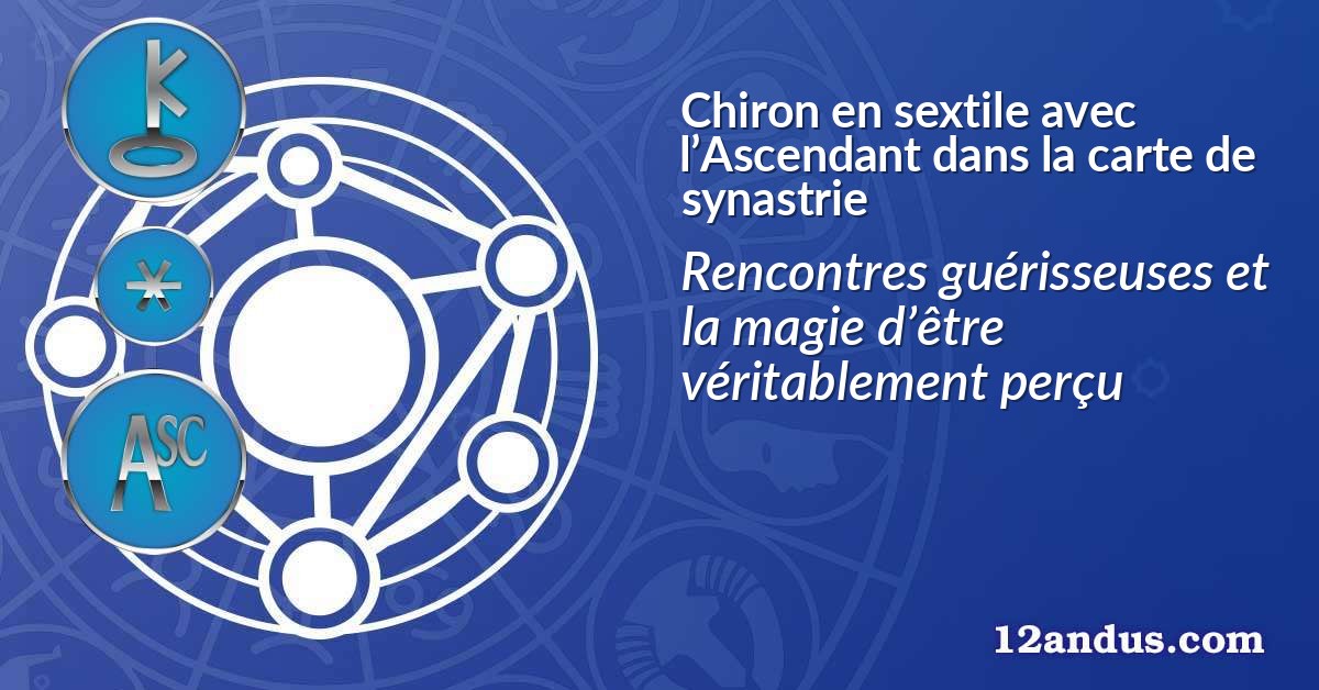 Chiron en sextile avec l’Ascendant dans la carte de synastrie