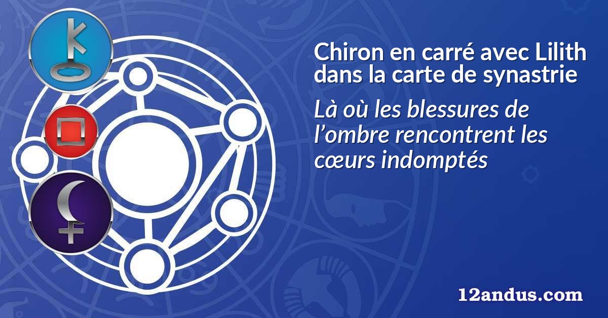 Chiron en carré avec Lilith dans la carte de synastrie