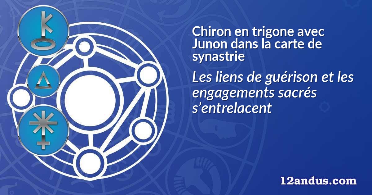 Chiron en trigone avec Junon dans la carte de synastrie