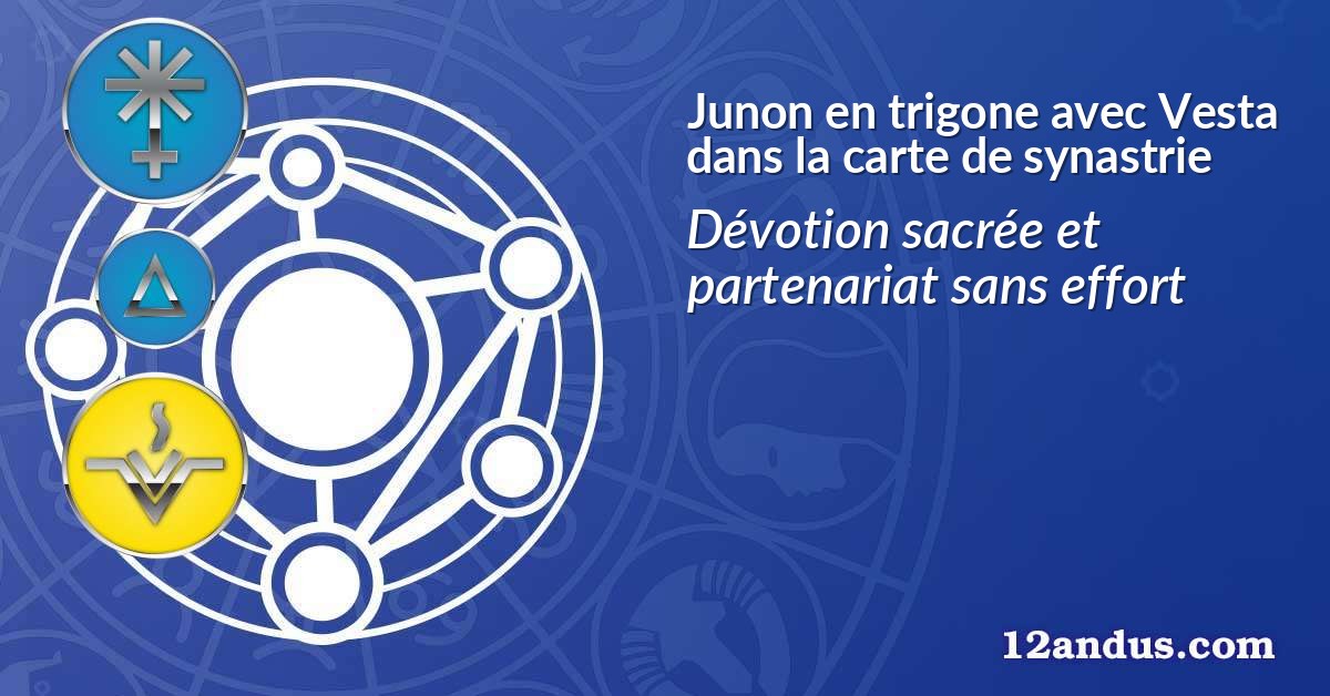 Junon en trigone avec Vesta dans la carte de synastrie