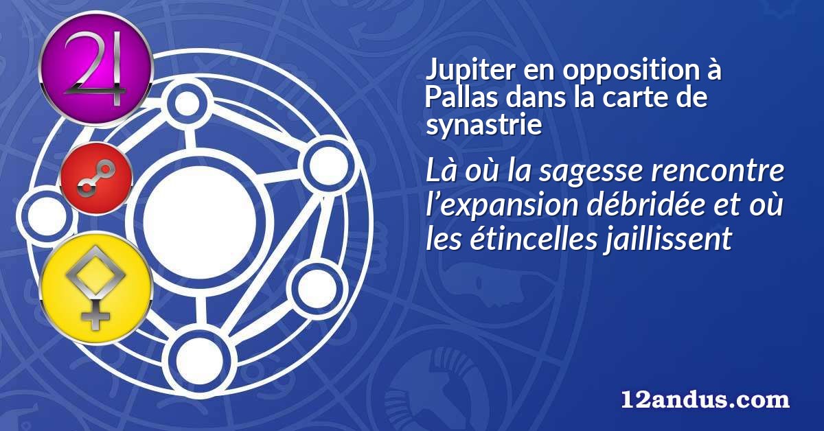 Jupiter en opposition à Pallas dans la carte de synastrie