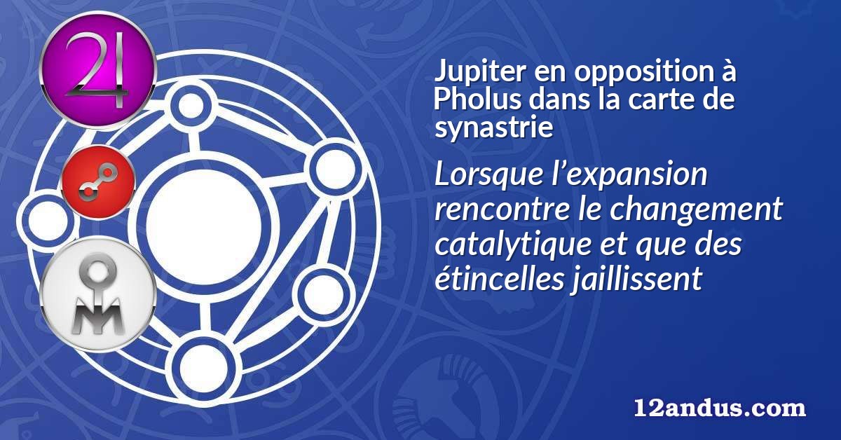 Jupiter en opposition à Pholus dans la carte de synastrie