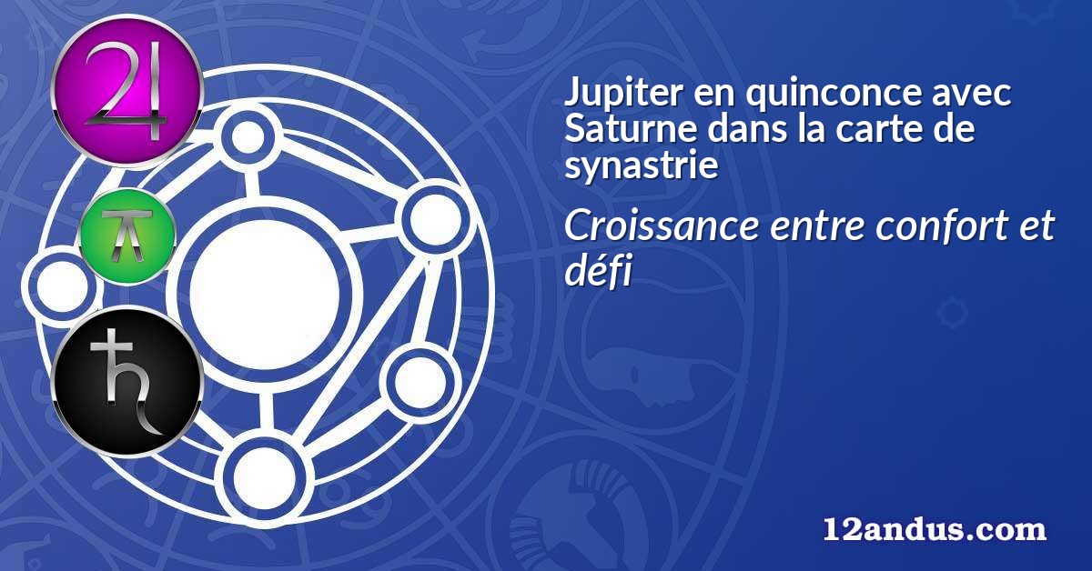 Jupiter en quinconce avec Saturne dans la carte de synastrie