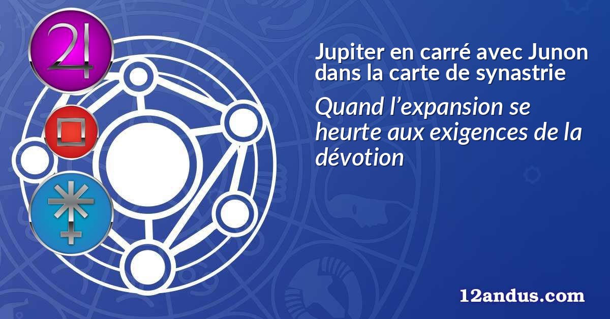 Jupiter en carré avec Junon dans la carte de synastrie