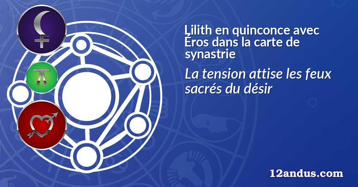 Lilith en quinconce avec Éros dans la carte de synastrie