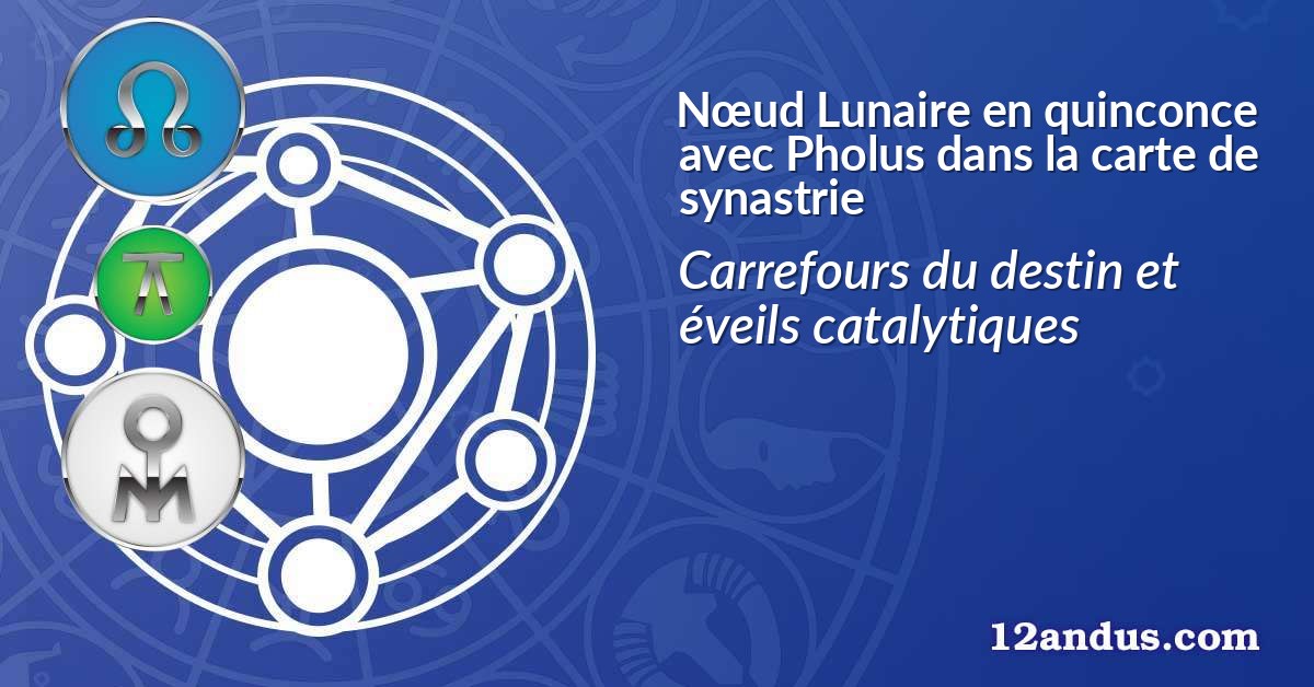 N&oelig;ud Lunaire en quinconce avec Pholus dans la carte de synastrie