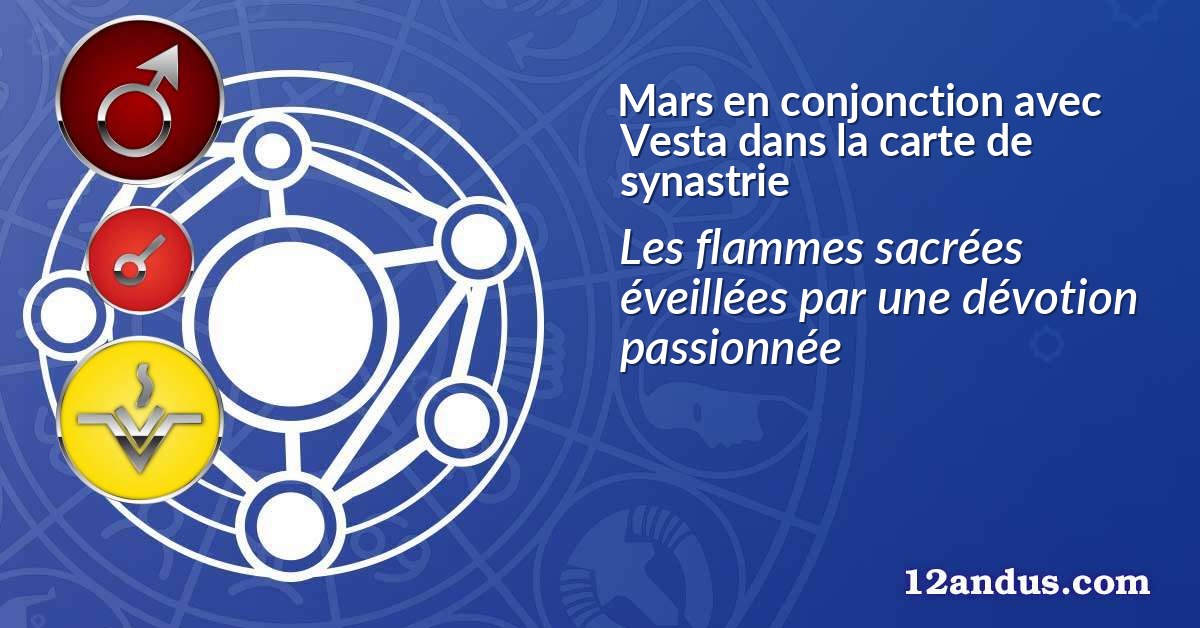 Mars en conjonction avec Vesta dans la carte de synastrie