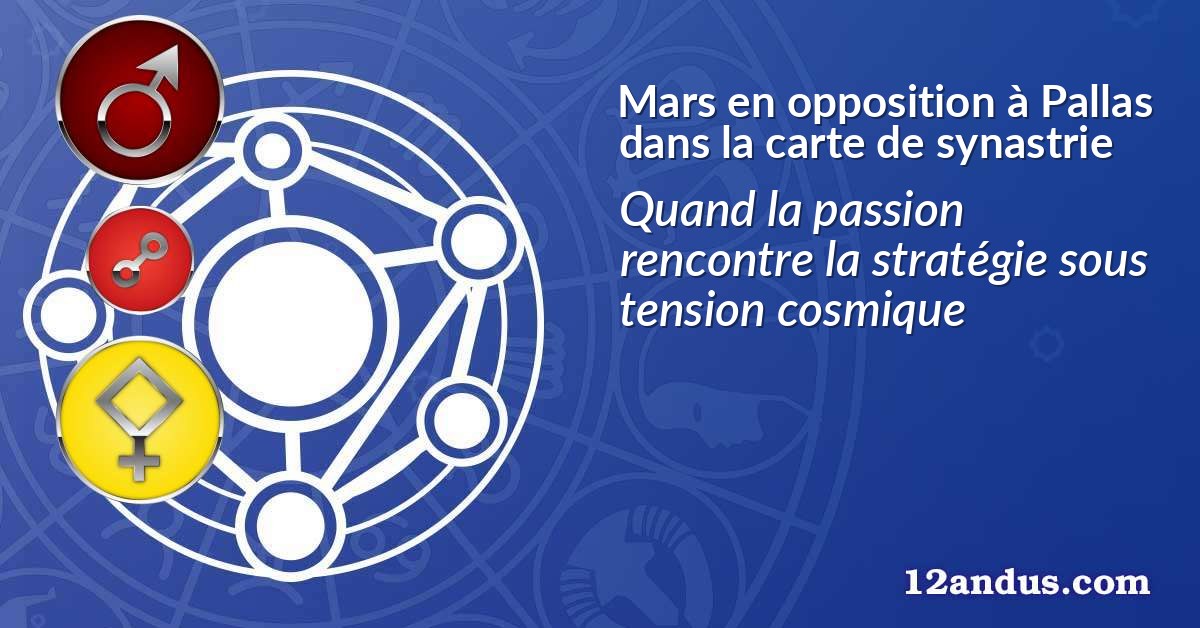 Mars en opposition à Pallas dans la carte de synastrie