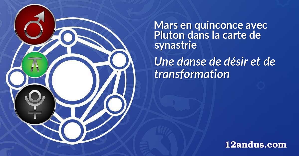 Mars en quinconce avec Pluton dans la carte de synastrie