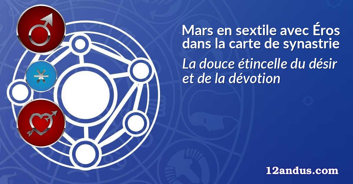 Mars en sextile avec Éros dans la carte de synastrie