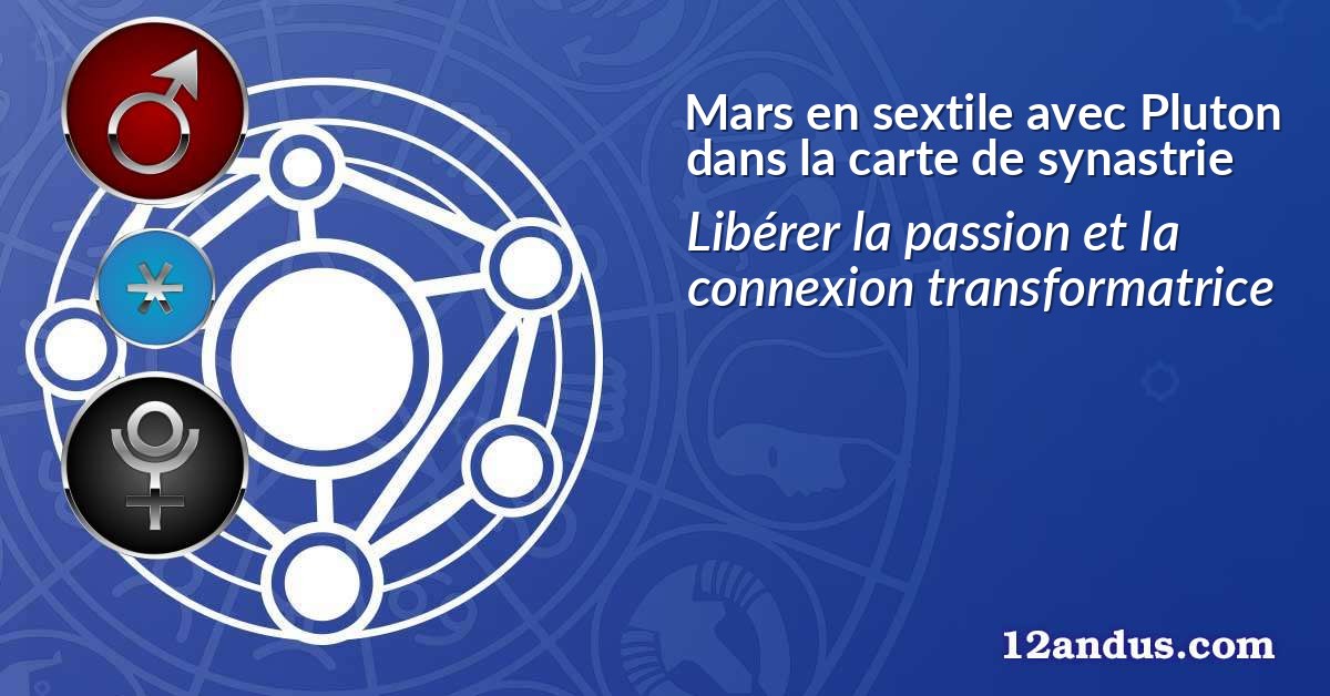 Mars en sextile avec Pluton dans la carte de synastrie