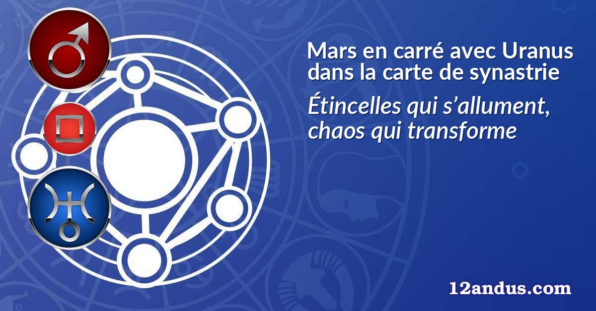 Mars en carré avec Uranus dans la carte de synastrie
