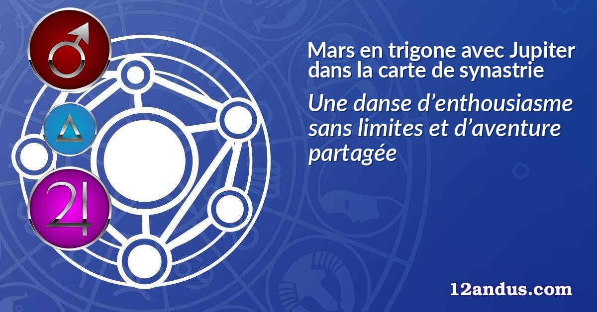 Mars en trigone avec Jupiter dans la carte de synastrie