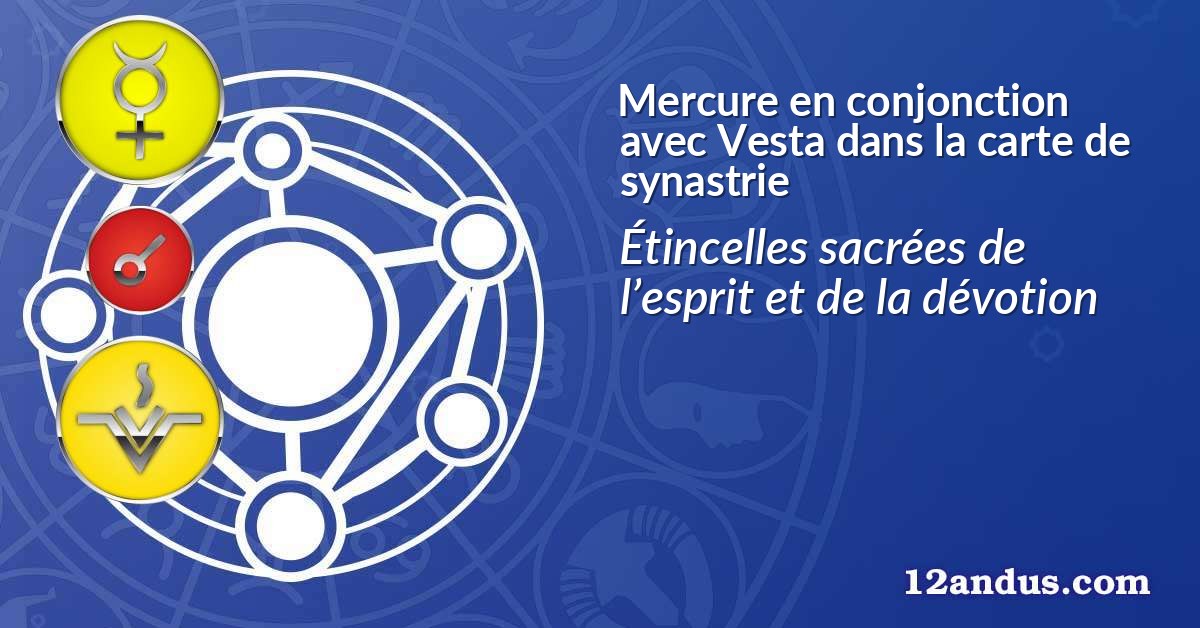Mercure en conjonction avec Vesta dans la carte de synastrie