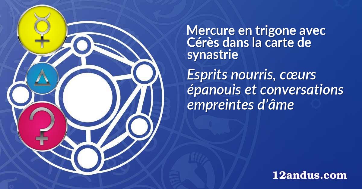 Mercure en trigone avec Cérès dans la carte de synastrie