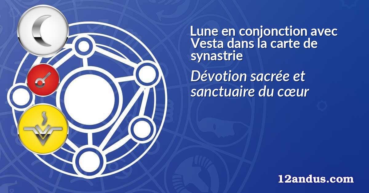 Lune en conjonction avec Vesta dans la carte de synastrie