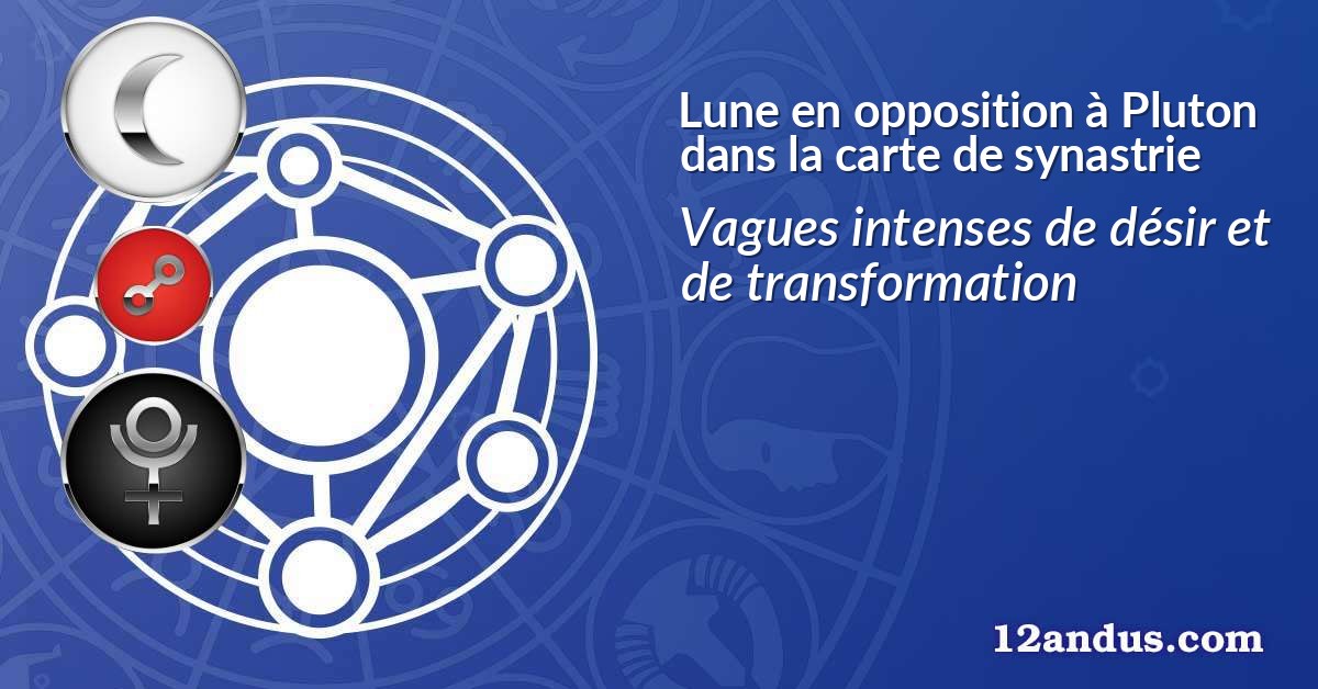 Lune en opposition à Pluton dans la carte de synastrie