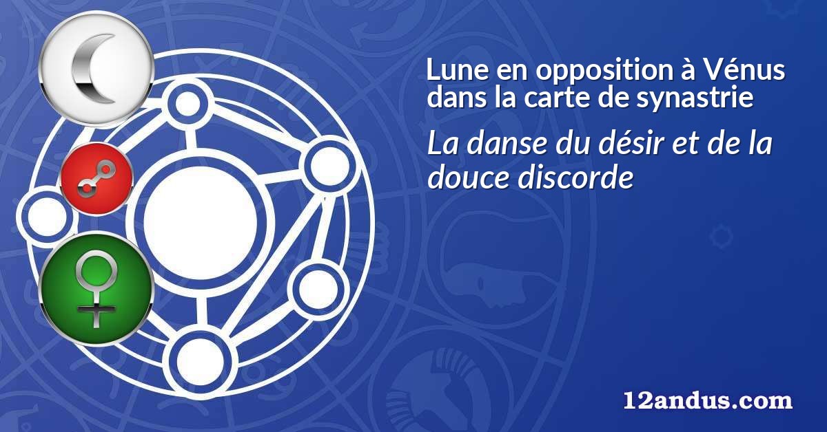 Lune en opposition à Vénus dans la carte de synastrie