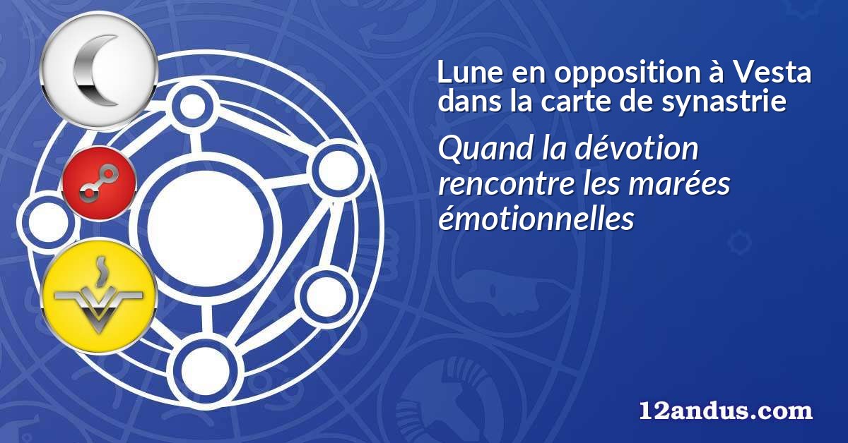Lune en opposition à Vesta dans la carte de synastrie