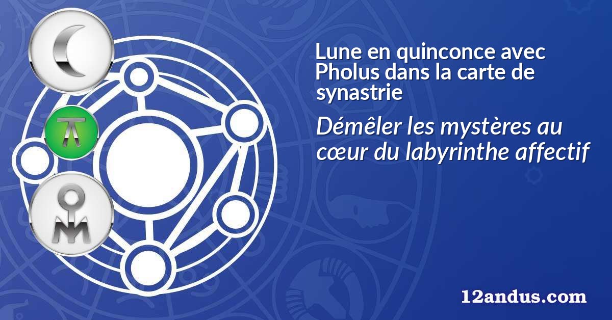 Lune en quinconce avec Pholus dans la carte de synastrie