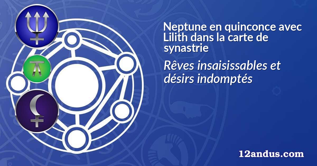 Neptune en quinconce avec Lilith dans la carte de synastrie