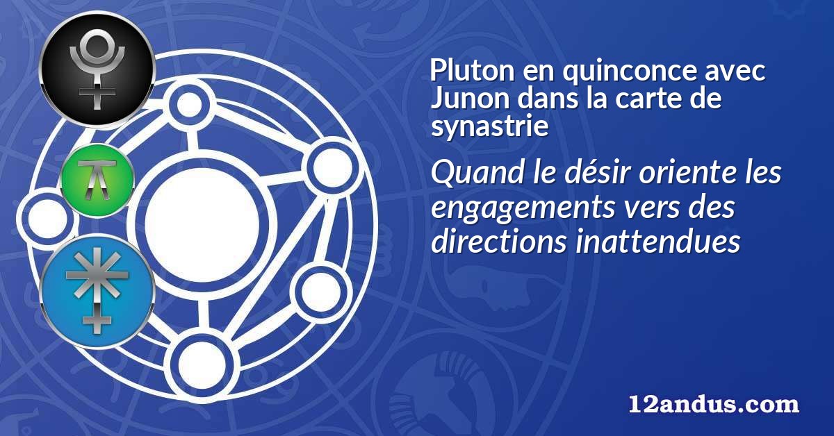 Pluton en quinconce avec Junon dans la carte de synastrie