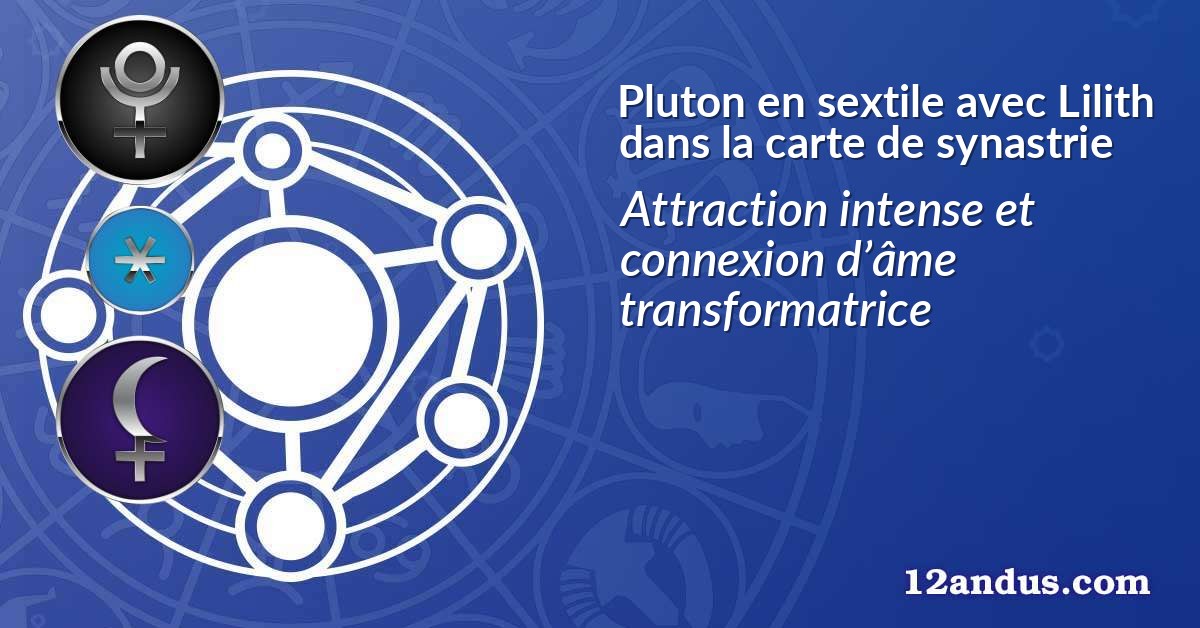 Pluton en sextile avec Lilith dans la carte de synastrie