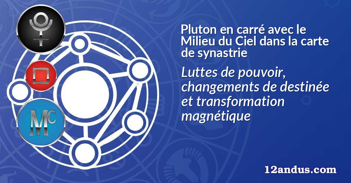 Pluton en carré avec le Milieu du Ciel dans la carte de synastrie