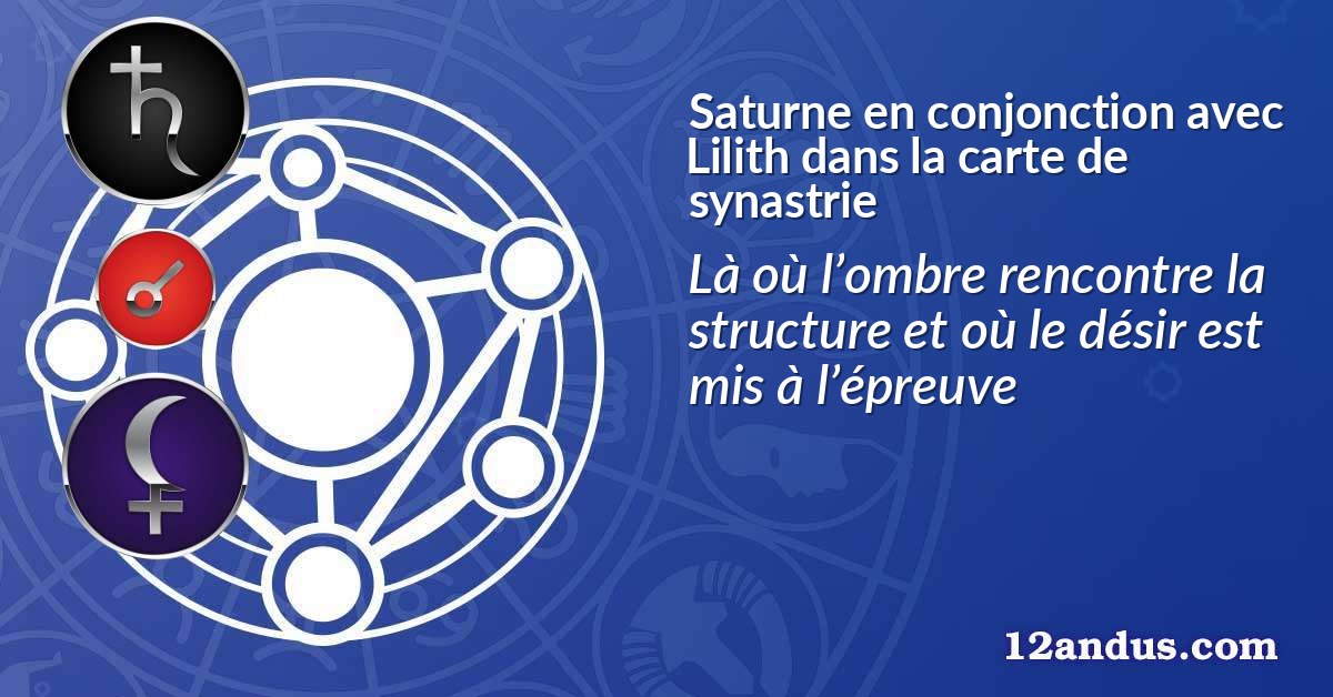 Saturne en conjonction avec Lilith dans la carte de synastrie