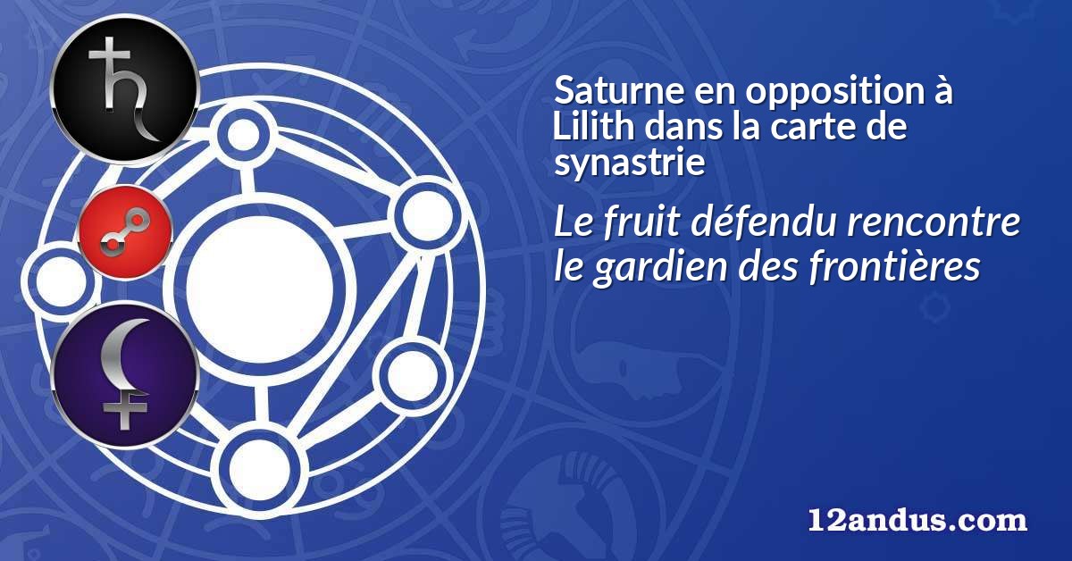 Saturne en opposition à Lilith dans la carte de synastrie