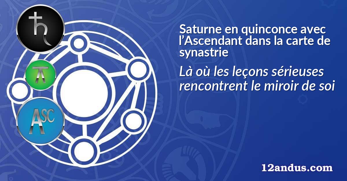 Saturne en quinconce avec l’Ascendant dans la carte de synastrie