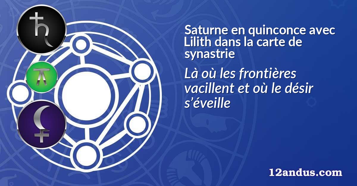 Saturne en quinconce avec Lilith dans la carte de synastrie