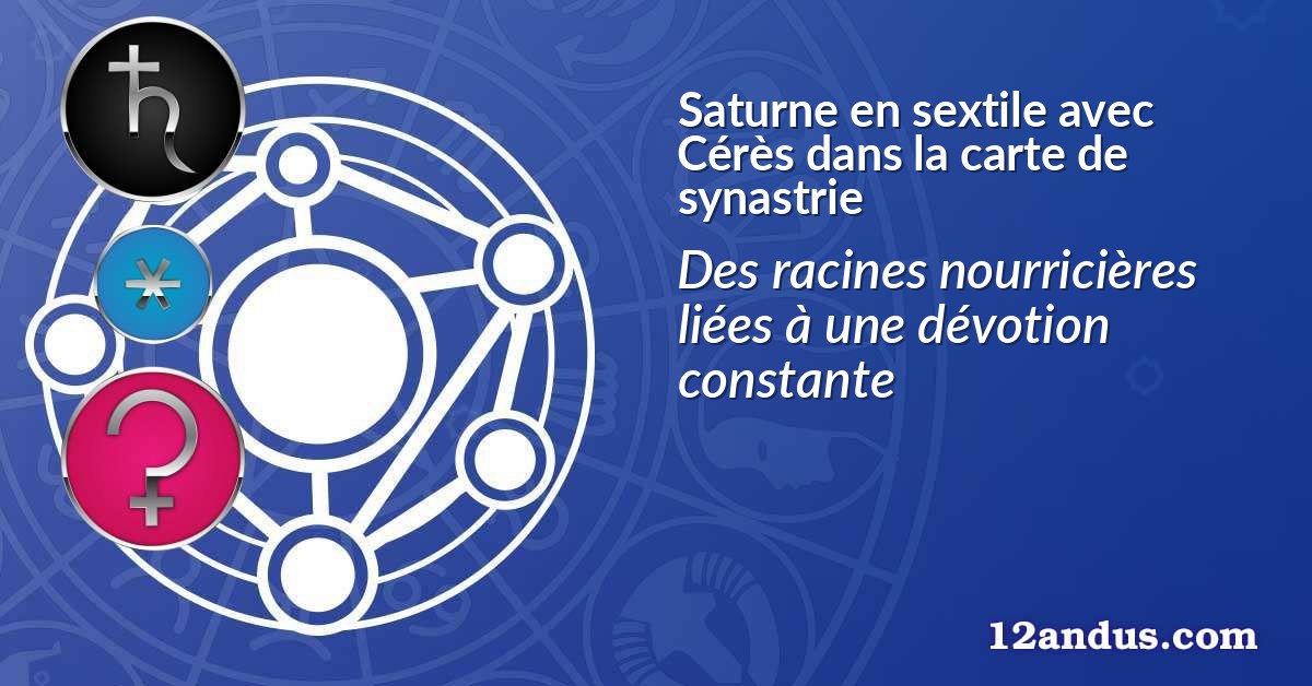 Saturne en sextile avec Cérès dans la carte de synastrie