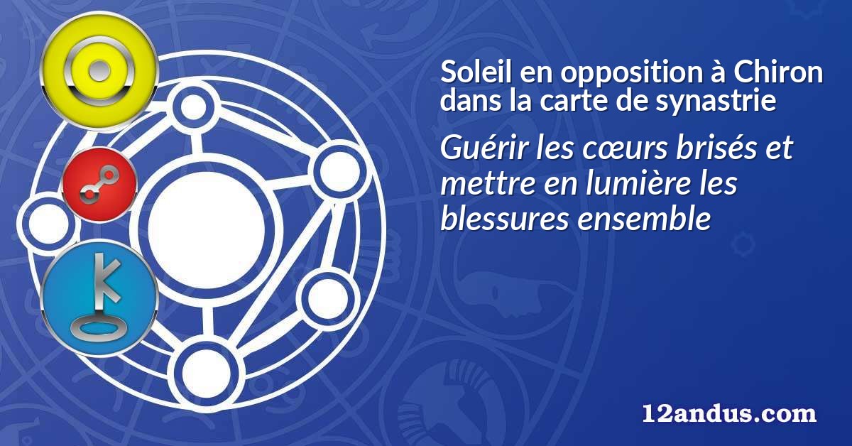 Soleil en opposition à Chiron dans la carte de synastrie