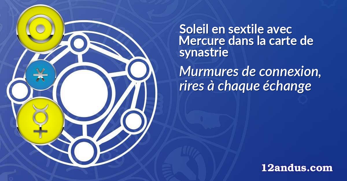Soleil en sextile avec Mercure dans la carte de synastrie