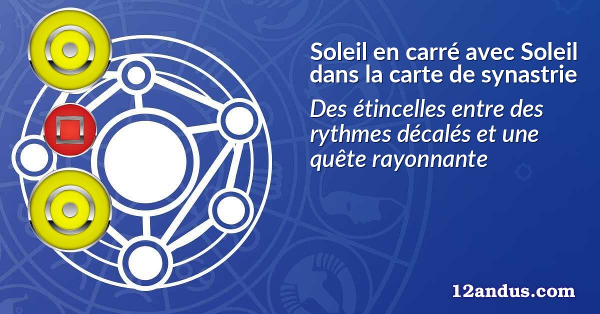 Soleil en carré avec Soleil dans la carte de synastrie