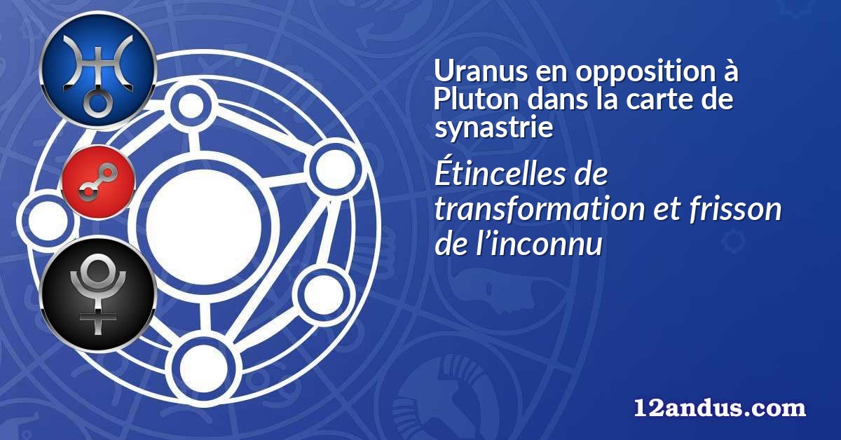 Uranus en opposition à Pluton dans la carte de synastrie