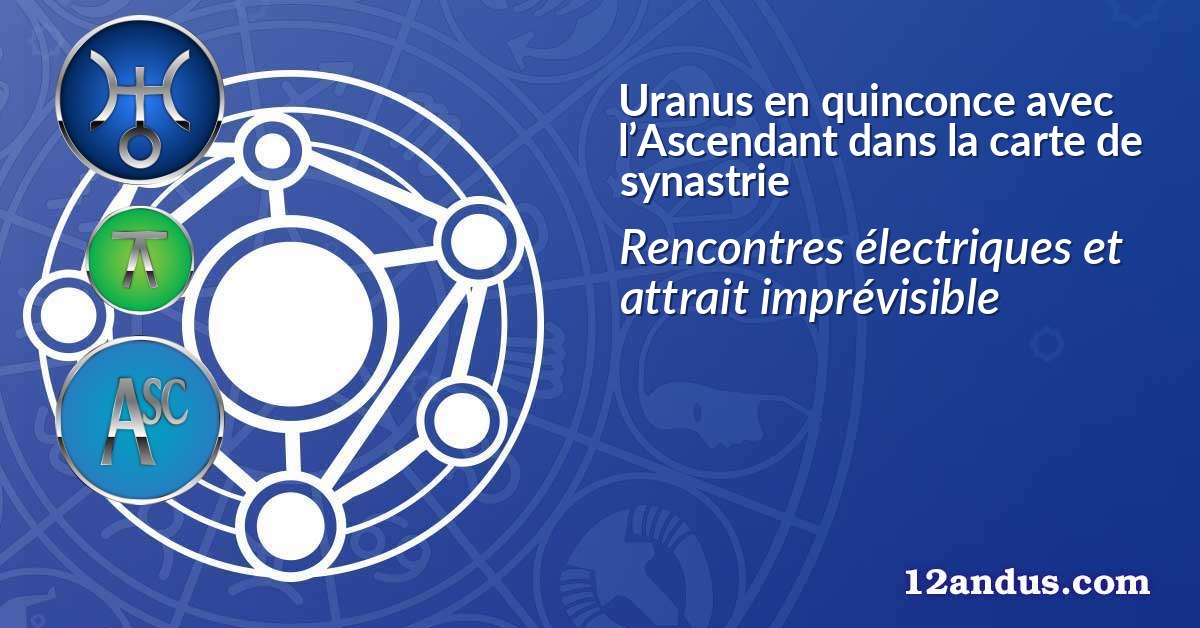 Uranus en quinconce avec l’Ascendant dans la carte de synastrie