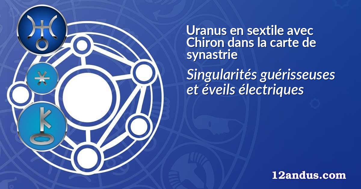 Uranus en sextile avec Chiron dans la carte de synastrie