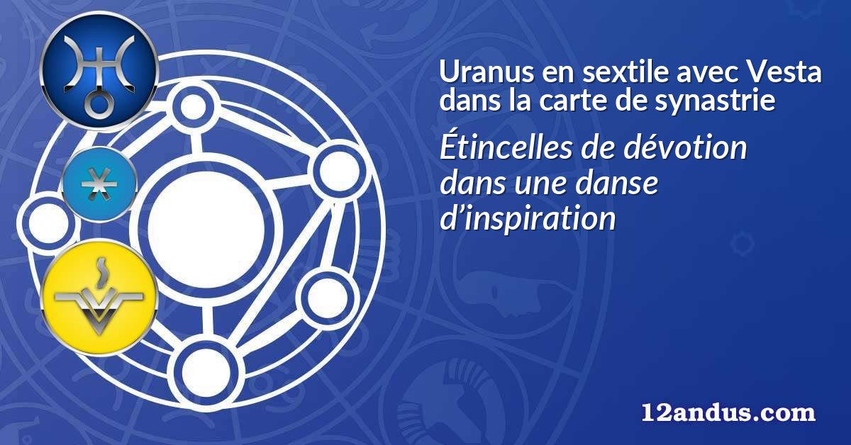 Uranus en sextile avec Vesta dans la carte de synastrie