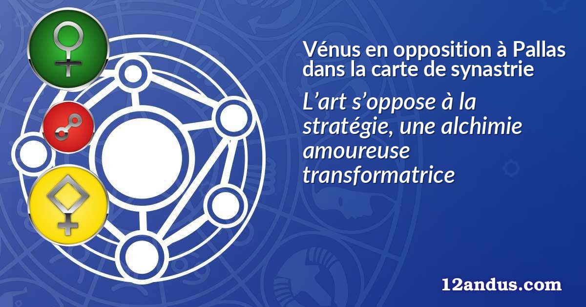 Vénus en opposition à Pallas dans la carte de synastrie