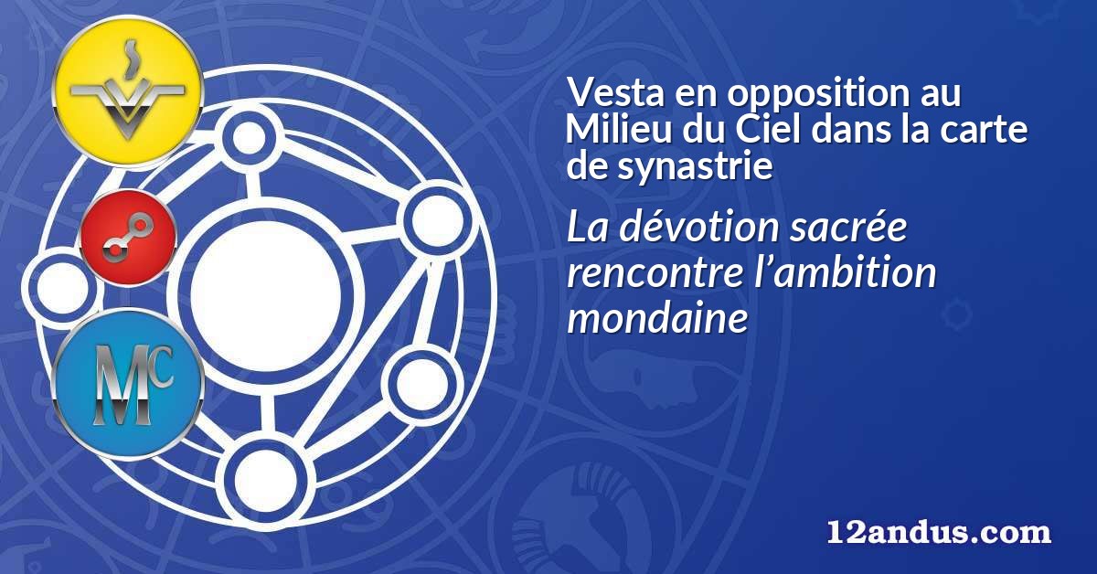 Vesta en opposition au Milieu du Ciel dans la carte de synastrie