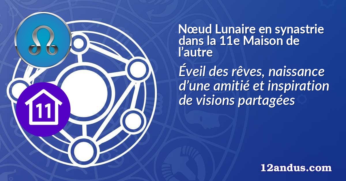 Nœud Lunaire en synastrie dans la 11e Maison de l’autre