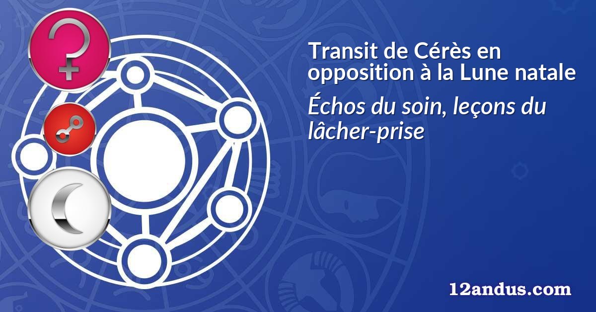 Transit de Cérès en opposition à la Lune natale