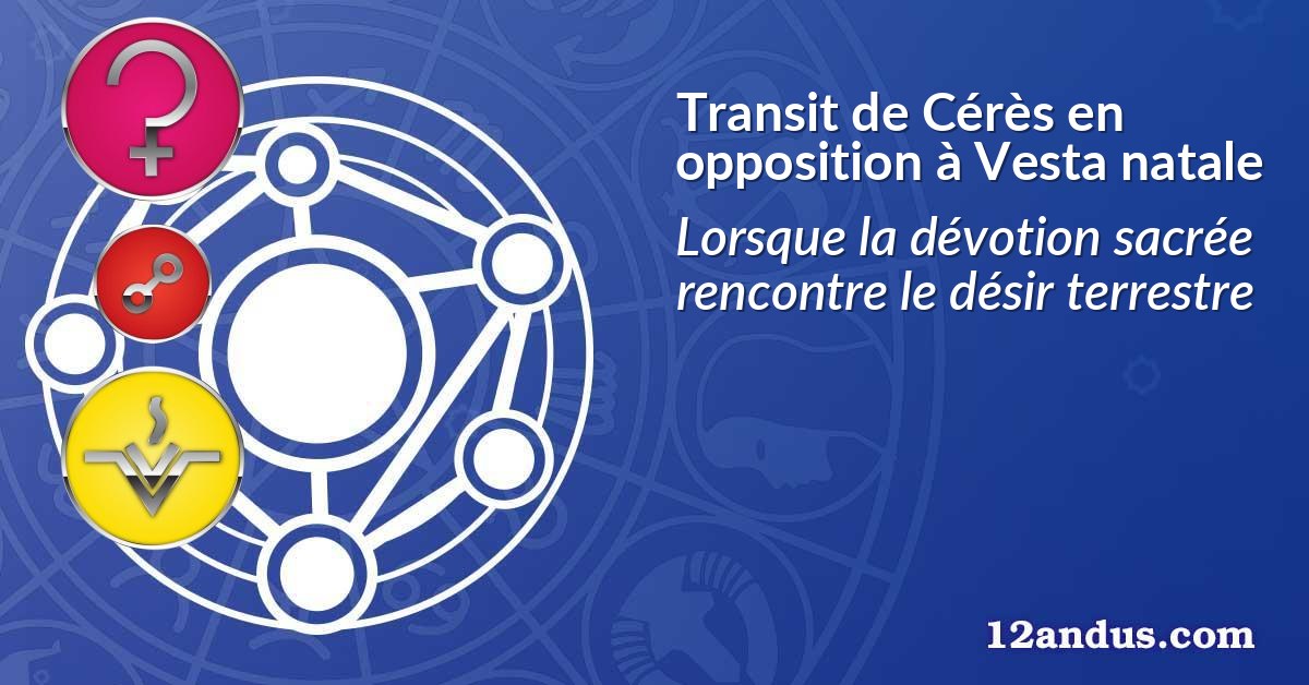 Transit de Cérès en opposition à Vesta natale