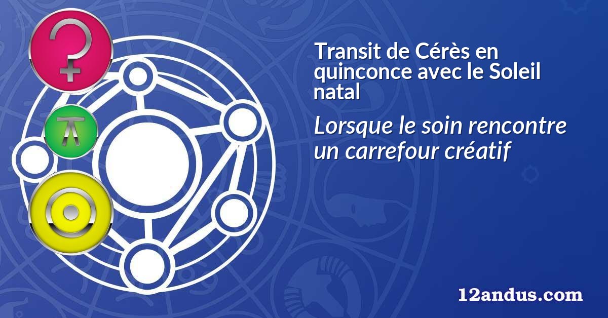 Transit de Cérès en quinconce avec le Soleil natal