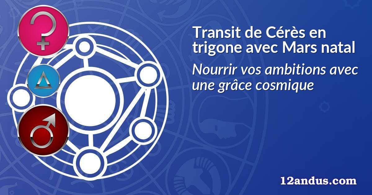 Transit de Cérès en trigone avec Mars natal