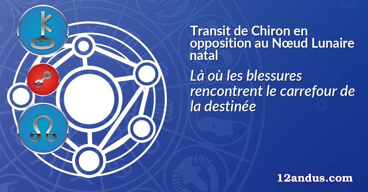 Transit de Chiron en opposition au Nœud Lunaire natal